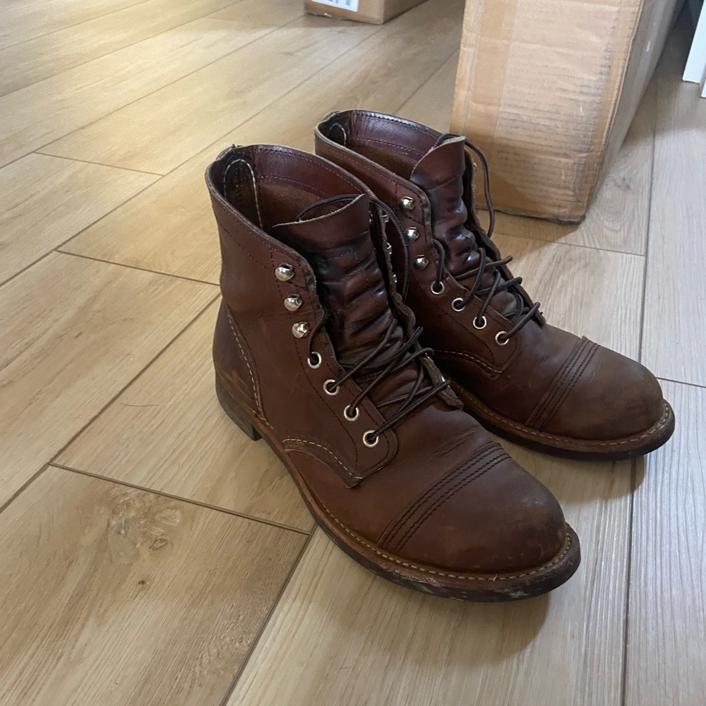 Redwing Iron ranger in Amber Harness Leather Men’s size 7.